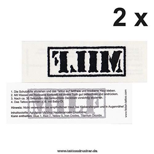 Tattoodrucker 2 x Small Stemp Milf Tattoo Lettering in Black - Sexy Kinky Tattoo (2)