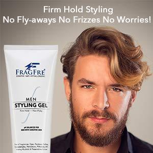 FRAGFRE FRAGFRE Men\'s Firm Hold Hair Gel for Aggressive Styles - Paraben-Free Hypoallergenic Formula for Sensitive Skin, No Irritations - 8 oz