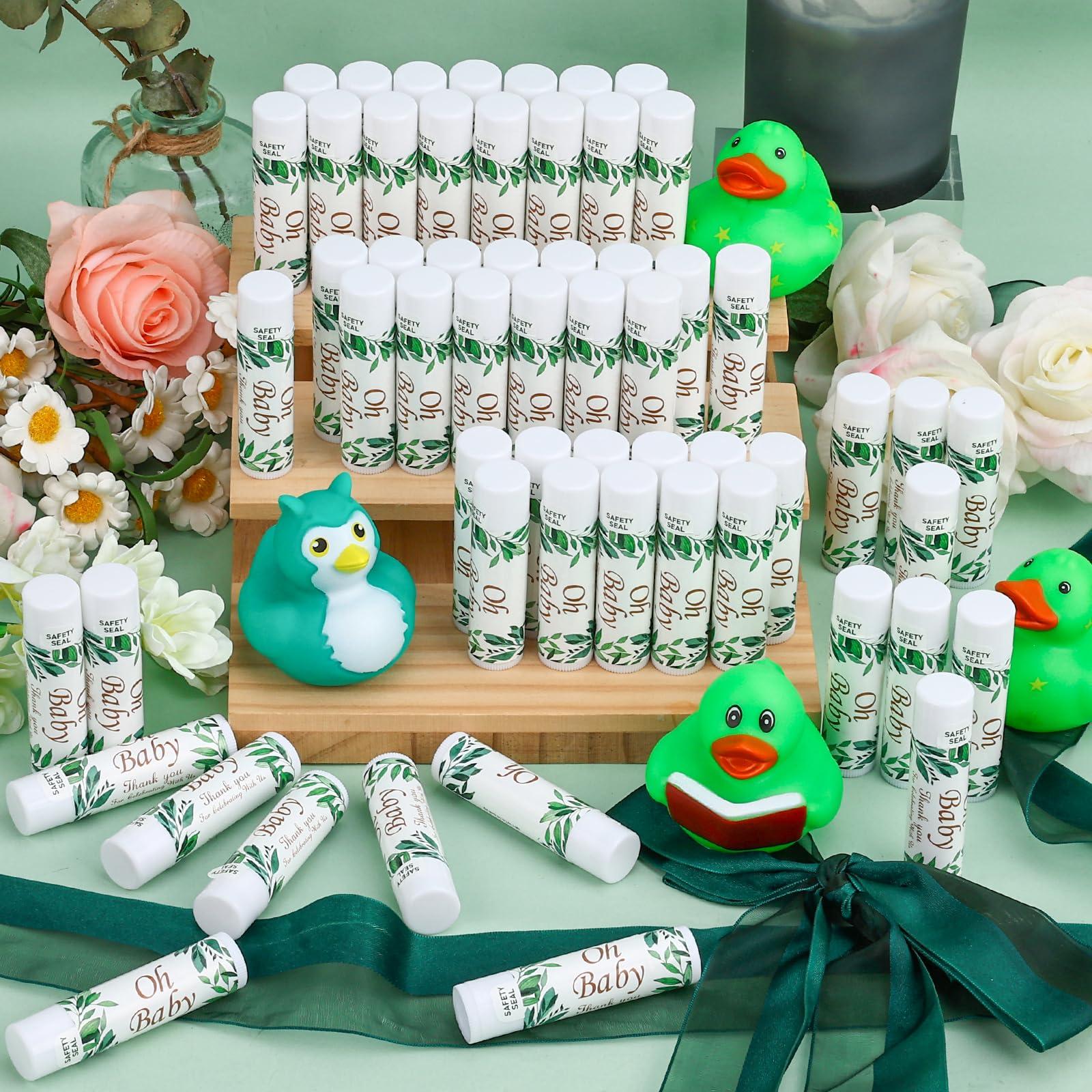 Dmsky DMSKY 60 Pcs Baby Shower Favors, Lip Balms Bulk Gift for Guests, Boys Girls Games Neutral Gender Reveal Favors, Baby Shower Birthday Party Supplies Basket Gift Stuffers