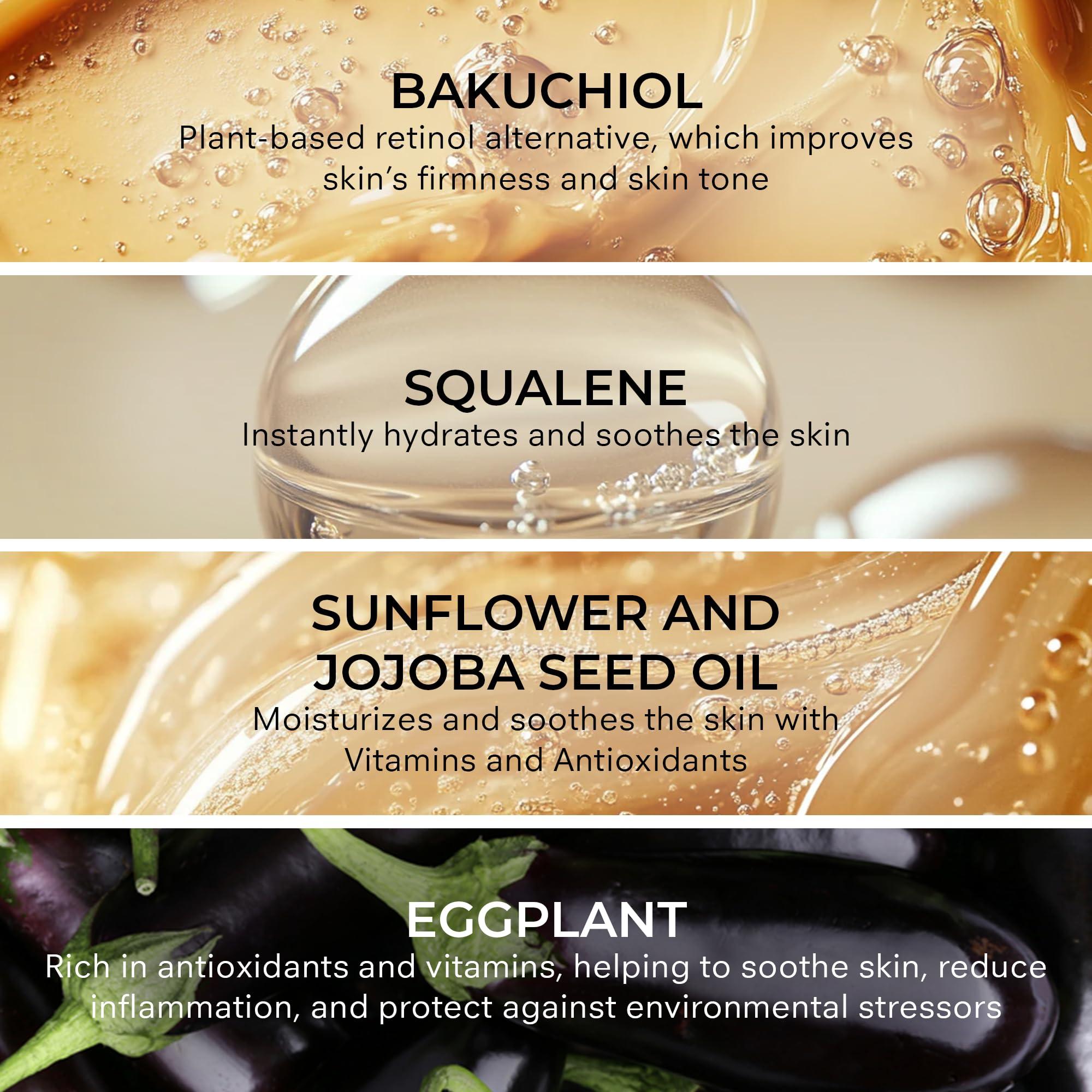 COSMEDIX COSMEDIX Bakuchiol Complete Plant-Based Retinol Alternative Serum, Improves Appearance of Fine Lines and Wrinkles, Lightweight and Conditioning, Botanical Retinol Alternative, Cruelty Free