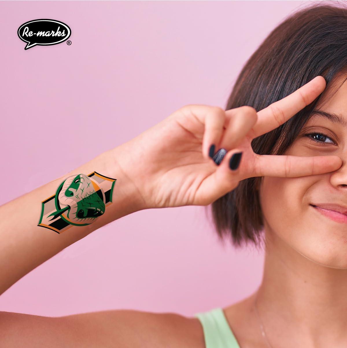 Re-Marks Re-marks Harry Potter Temporary Tattoos + Jumbo Stickers (Slytherin) for All Ages