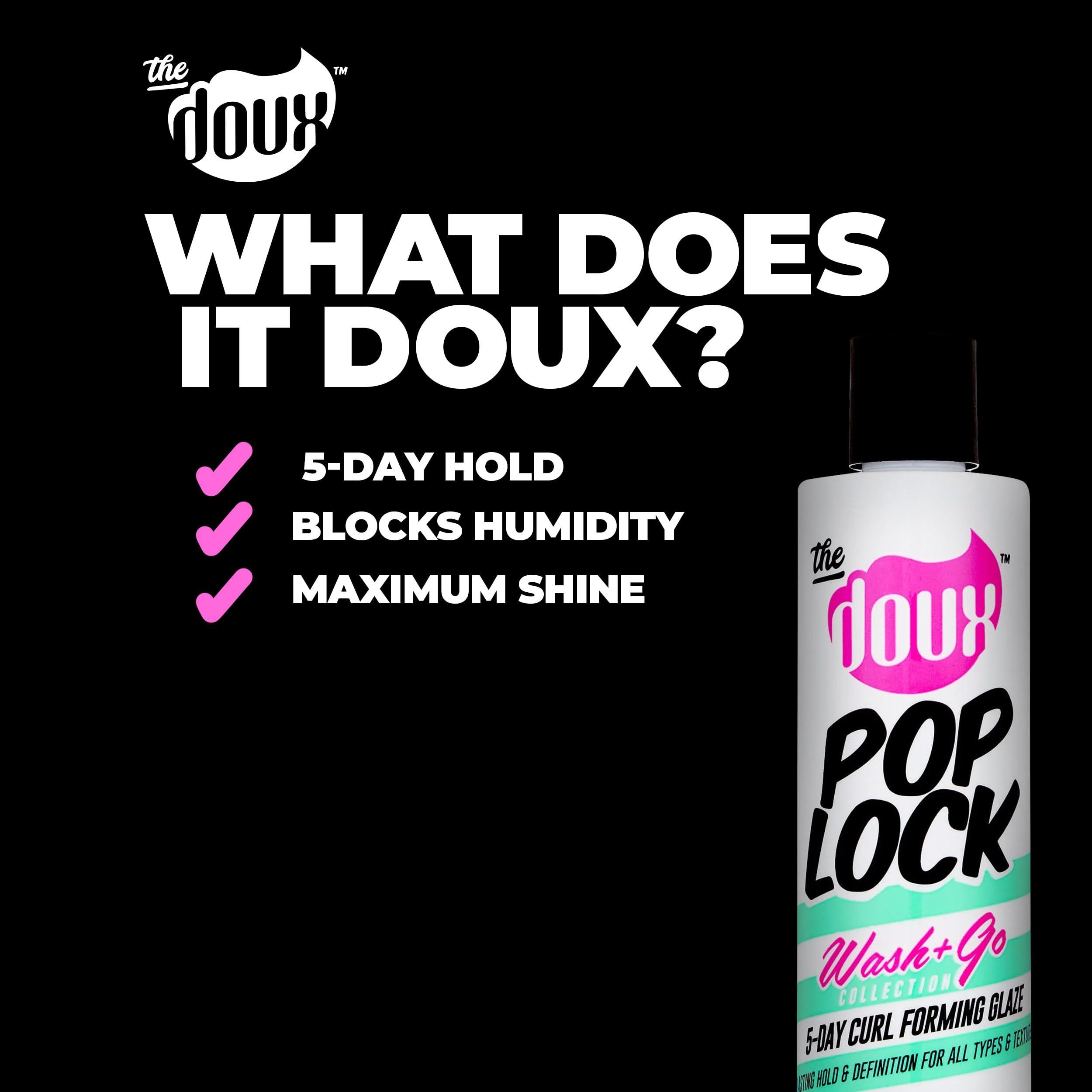 The Doux The Doux POP LOCK 5-Day Forming Glaze - Curl Enhancing Hair Products - Contains Honey and Argan Oil - Curl Products for Hold, Shine, and Anti-Humidity Setting