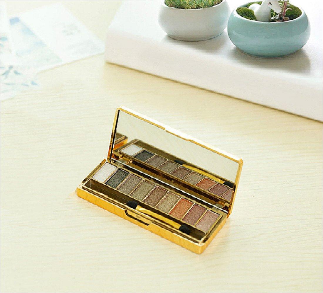 vinmax Sparkle Eyeshadow Palette&9 Colors Shimmer Makeup Palette & Cosmetic Brush Set &Gold Glitter, Highly Shining Pigmented Diamond &9 Color Eyeshadow 6# (1pc)