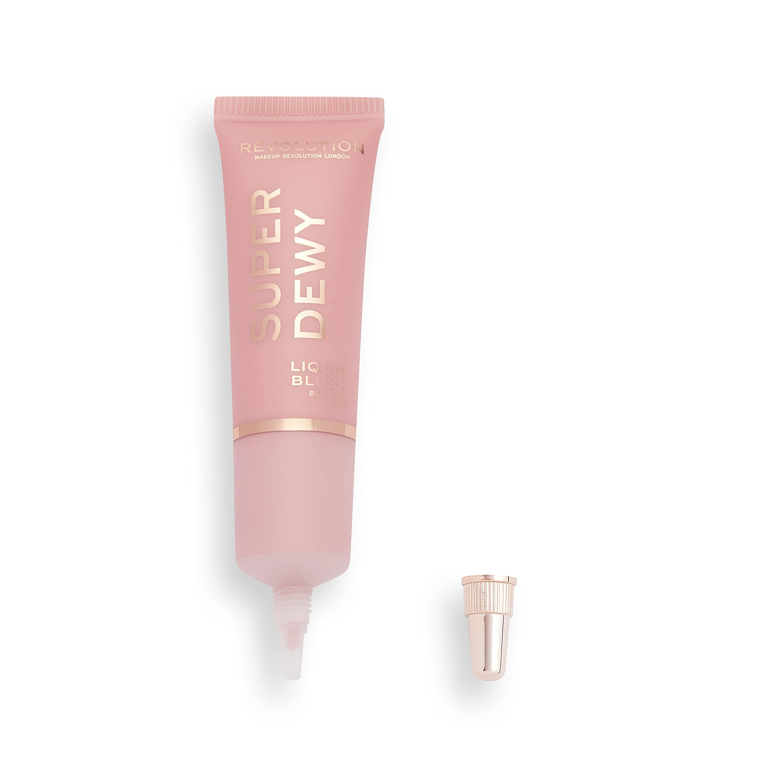 Makeup Revolution Makeup Revolution Superdewy Liquid Blush, Lightweight Buildable & Blendable Blusher for Cheeks, Ultra Pigmented, Vegan & Cruelty Free, Blushing In Love, 0.5fl.oz
