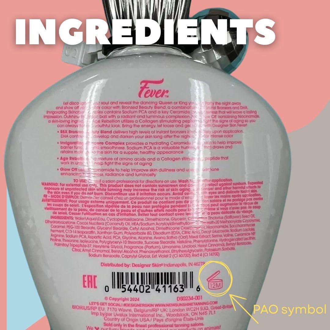 bbs Designer Skin Fever 85X Bronzed Beauty DHA Bronzer Tanning Lotion -13.5 oz