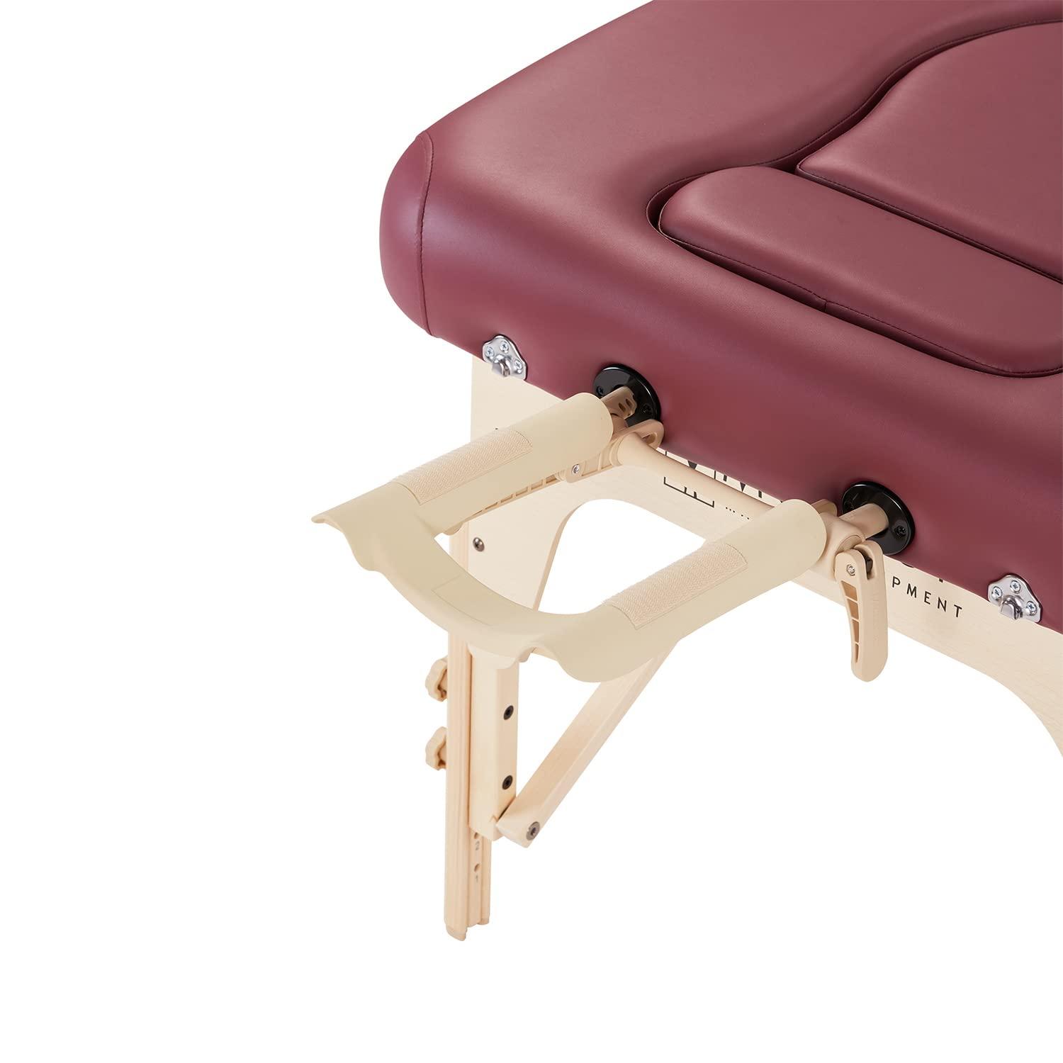 Master Massage Master Massage 30'' Eva Portable Pregnancy Massage Table for Female Clients and Obese Individuals, Spa Salon Facial Bed for Pregnant Women- Multi Functional (Burgundy)