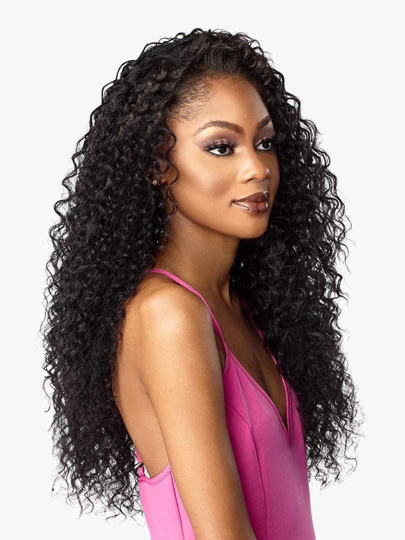 Sensationnel Sensationnel Instant weave half wig - 5 synthetic blendwig adjustable drawstring for seamless hair blending (2 DARKBROWN)