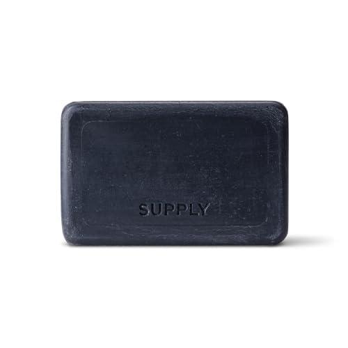 Supply Supply Mens Exfoliating Bar Soap - Deep Cleansing Bar Soap for Men (Sandalwood & Cedar)