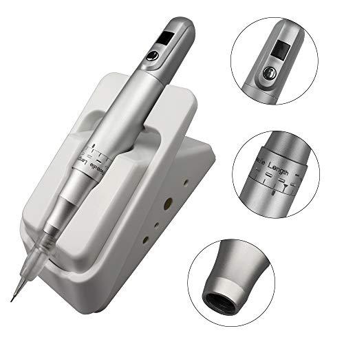 Guapa Guapa Permanent Makeup Machine Ombre Powder Eyebrow Tattoo Pen Machine LED Display Microblading Machine with Pen Holder with 10pcs Cartridge Needles (Silver Machine+10pcs Needles)