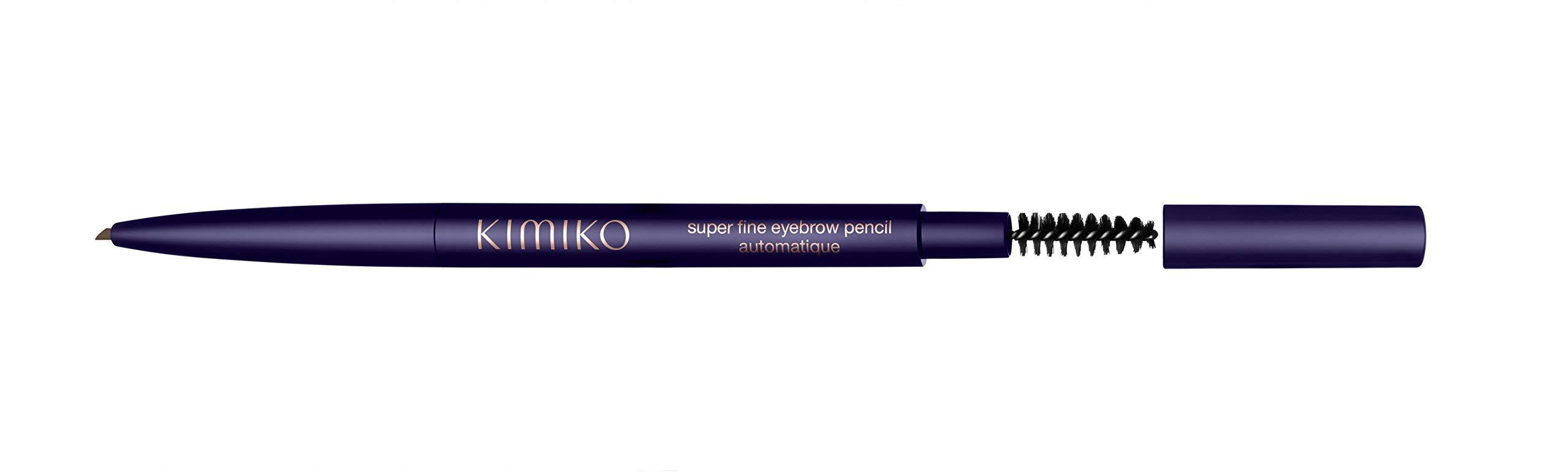 Kimiko KIMIKO Fine Eyebrow Pencil Automatique - Coffee (Twist Up Pencil, Long Wear Formula, Comes with Covered Brush for Natural Looking Brows)