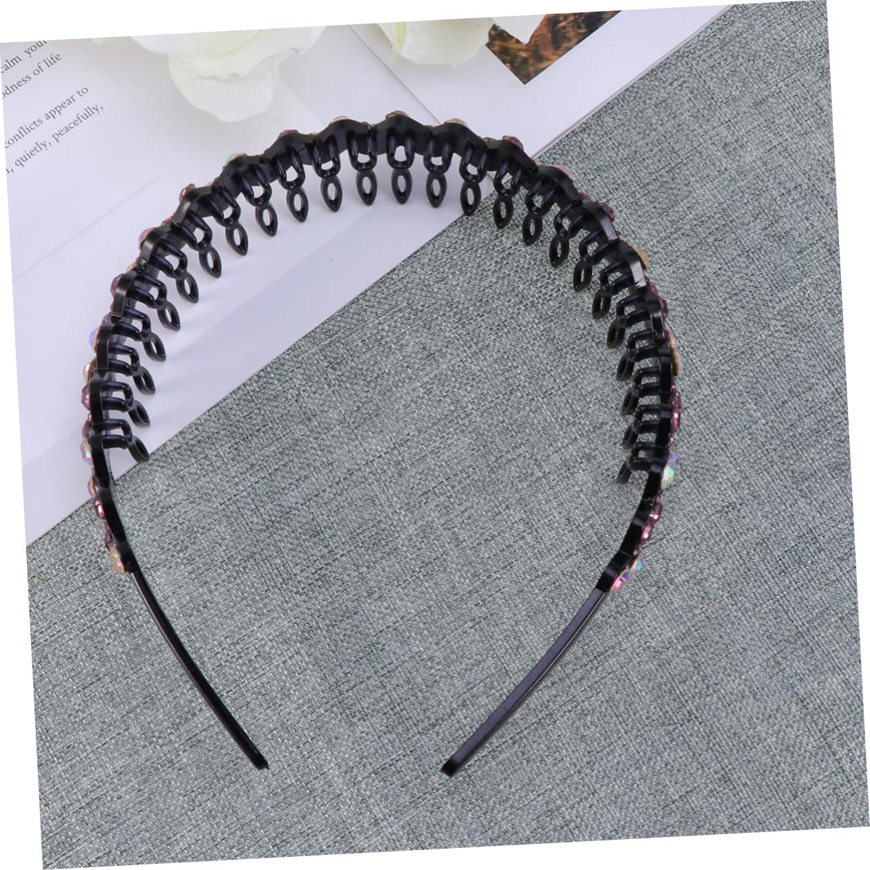 NOLITOY NOLITOY Toothed Hair Crystal Teeth Comb Headband Wave Hair Accessories for Women and Purple + AB Stylish Hair Beauty Tools for Everyday Use