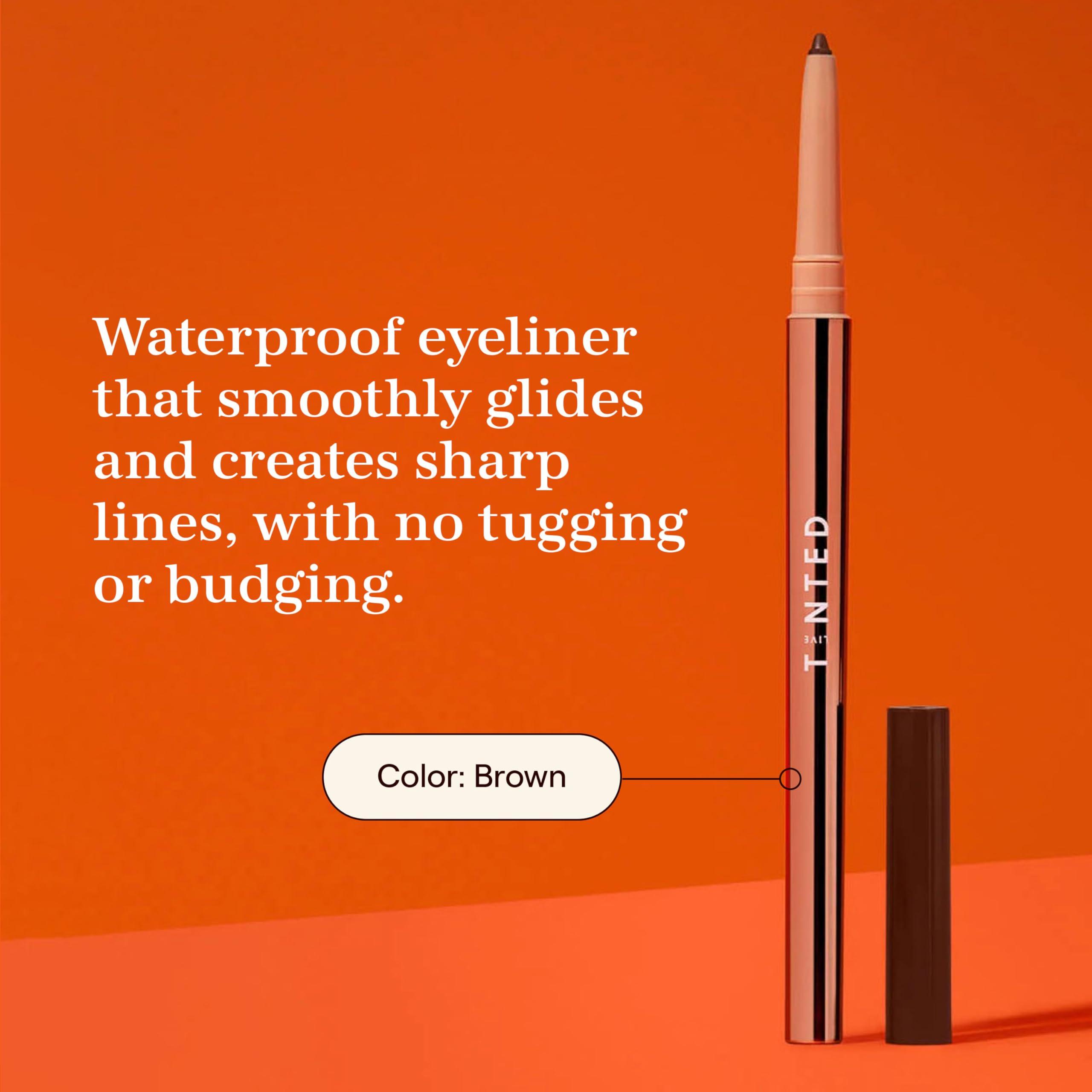 Live Tinted Live Tinted Hueliner Longwearing Pencil Eyeliner - Waterproof, Transfer-Proof, Long-Lasting Formula that Easily Glides On, High-Pigmented Pencil Eyeliner, 0.35g - Brown