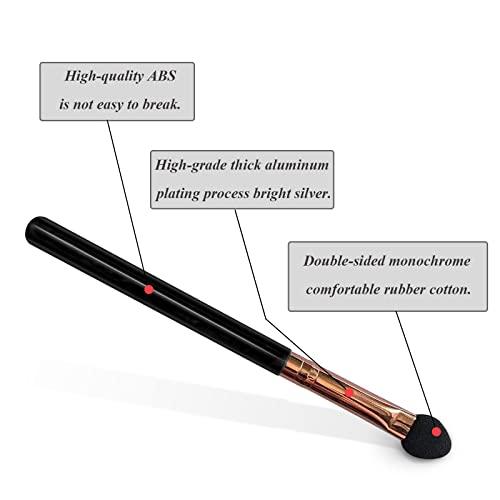 UorPoto Professional Eyeshadow Applicators Sponge tip Reusable UorPoto 10Pcs Women Blendable Round Foam Makeup Eyeshadow Brush Applicator Set Washable