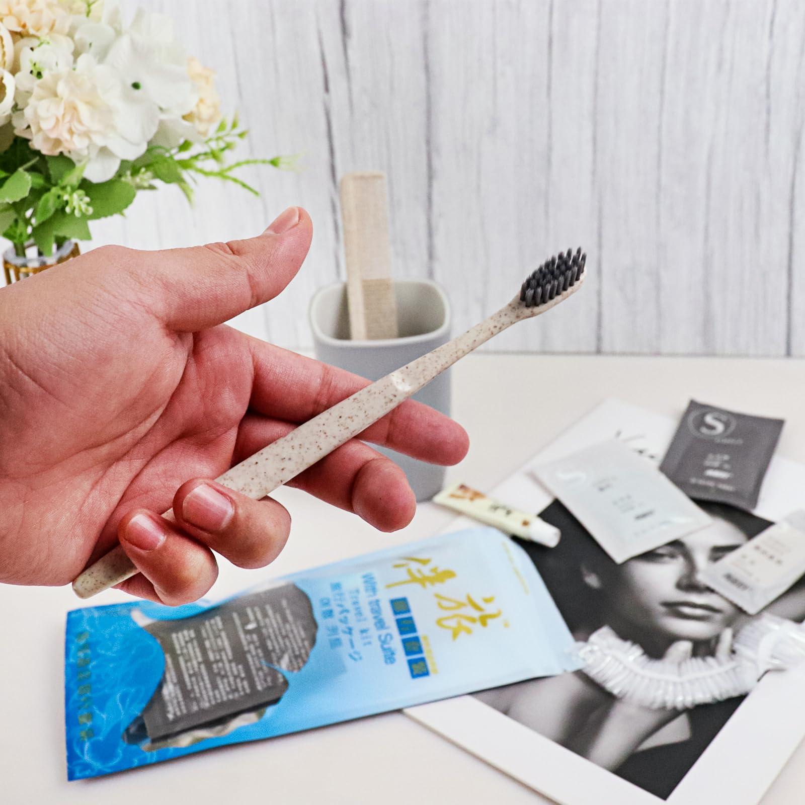 Lomgwumy Hygiene Kit, Hygiene Kit Bulk, Individually Packed, Travel Hygiene Kit With Toothbrush, Toothpaste, Comb, Shampoo, Shower Gel, Shower Cap And Soap, Home, Suitable For Hotel, Camping, Travel (PACK-12)