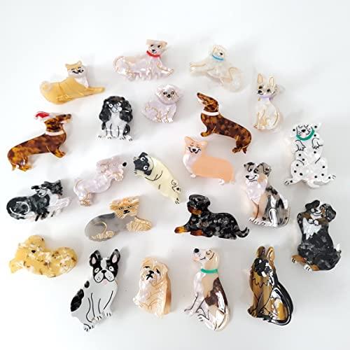 OMG Decor Dachshund Claw Clip,Dog Claw Clip,Acetate Hair Clips,Small Claw Clips for Women
