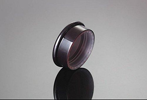 ASTRQLE 2 Pcs 50ml/1.7oz Empty Upscale Refillable Wine Red Glass with Black Lid Cosmetic Cream Jar Bottle Storage Container