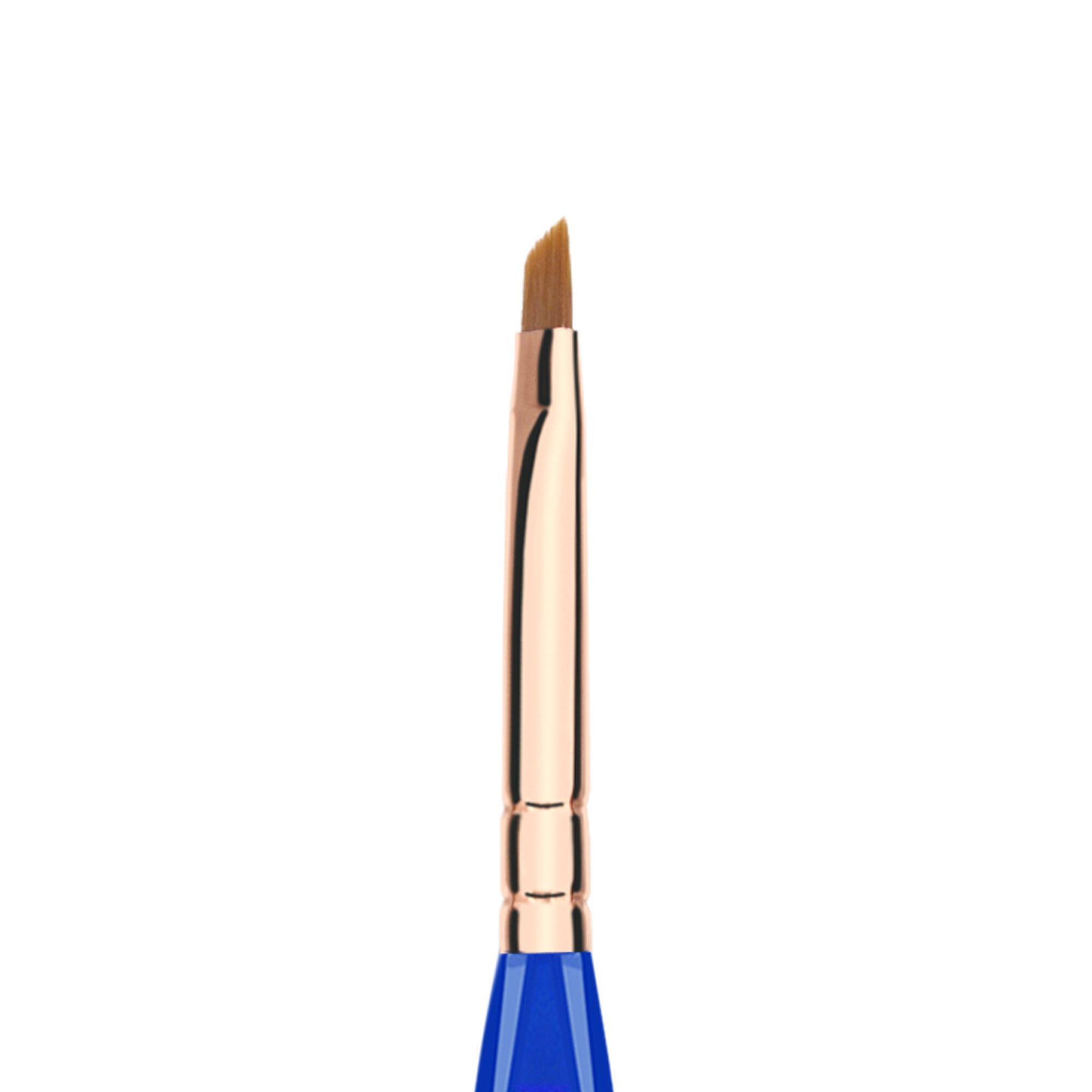 BDELLIUM TOOLS Bdellium Tools Professional Makeup Brush - Golden Triangle 762 Small Angle - With All Vegan and Soft Synthetic Fibers, For Shaping & Filling Eyebrows (Blue, 1pc)