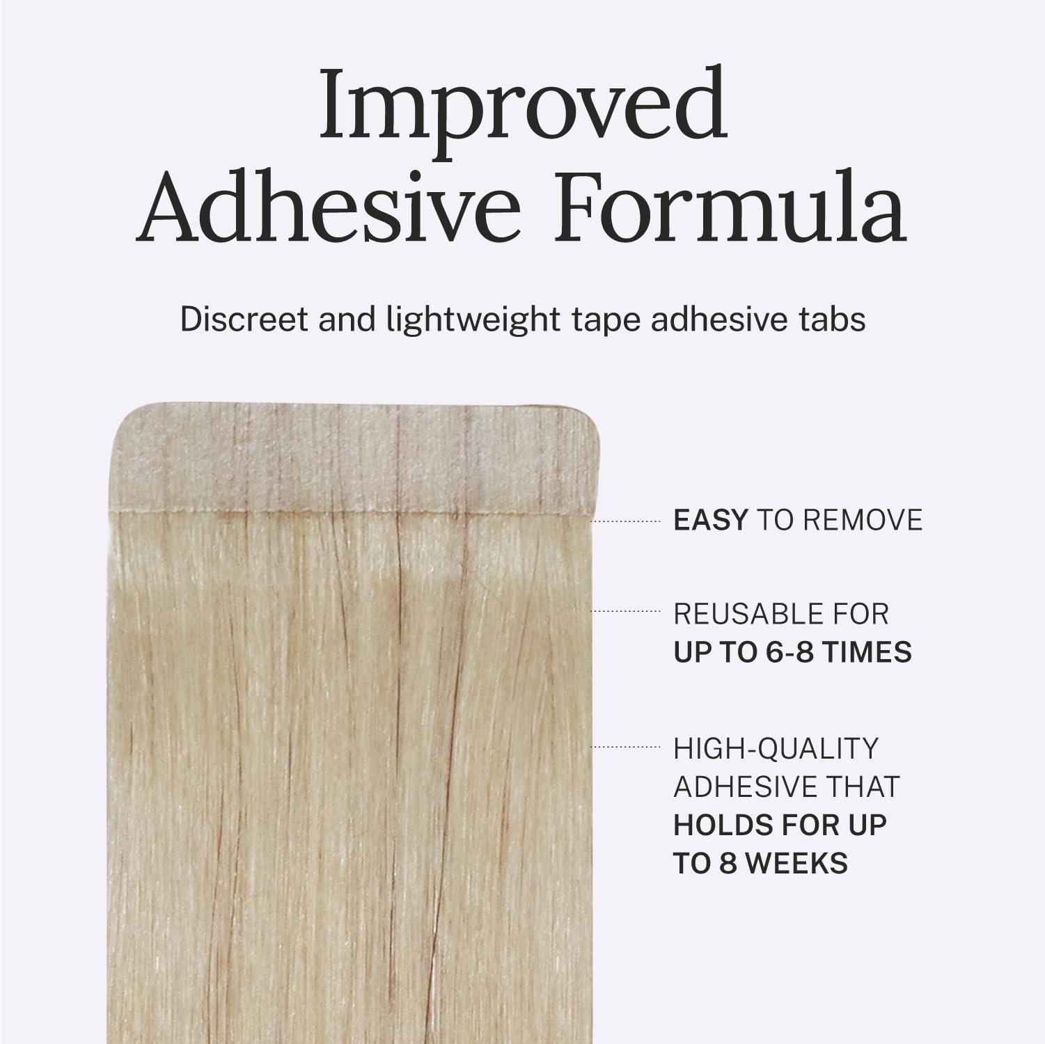 Zala Zala Tape-In Human Remy Hair Extensions - Natural, Silky & Straight Discreet Tape in Extensions - Blend Easy into Natural Hair - 20 Piece Bundle, in Beachy Blonde (62g / 24 inch)