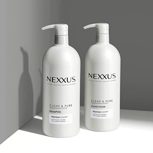 Nexxus Nexxus Clean and Pure Clarifying Shampoo and Conditioner With ProteinFusion, 2-Pack for Nourished Hair Paraben Free Salon Shampoo 33.8 oz