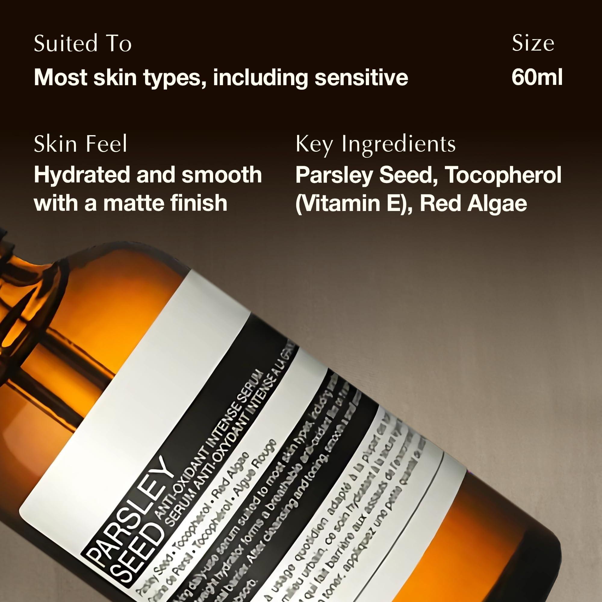 Aesop Aesop Precipitous Kit - Parsley Seed Facial Cleanser (6.7 Fl Oz) + Parsley Seed Anti-Oxidant Facial Toner (6.7 Fl Oz) & Parsley Seed Anti-Oxidant Intense Serum (2.0 Fl Oz) | Paraben & Cruelty-Free