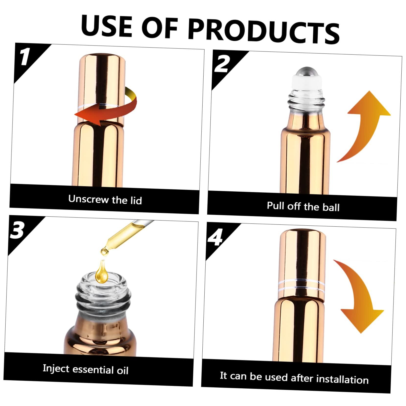 CAJDEOPYE 18 Pcs Roll Essential Oil Perfume Bottle Essential Oil Bottle Refillable Bottles Subpackaging Bottle Empty Bottles Perfume Sample Bottle Glass Bottle Roller Bottle Perfume Bottles/939