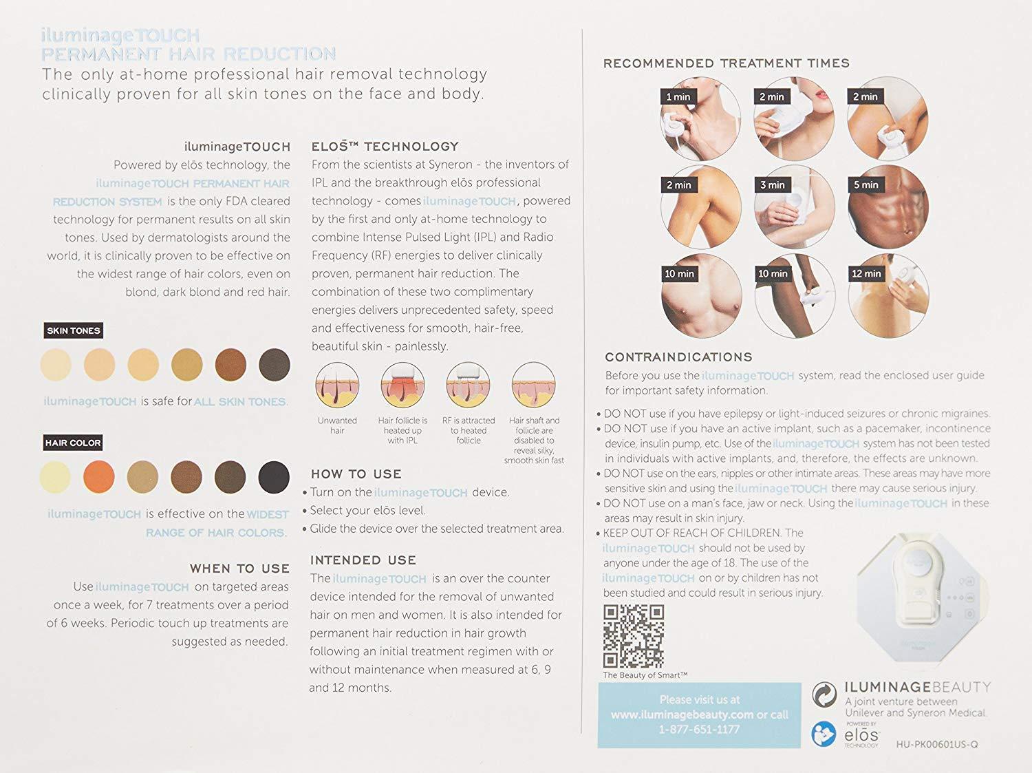 iluminage iluminage. Touch At Home Permanent Hair Reduction Device (FDA-Cleared IPL & RF - All Skin Colors)