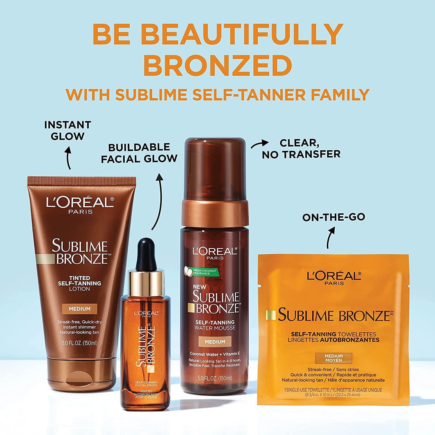L'Oreal Paris L'Oreal SUBLIME BRONZE Tinted Self-Tanning Lotion Medium Natural Tan 5 oz