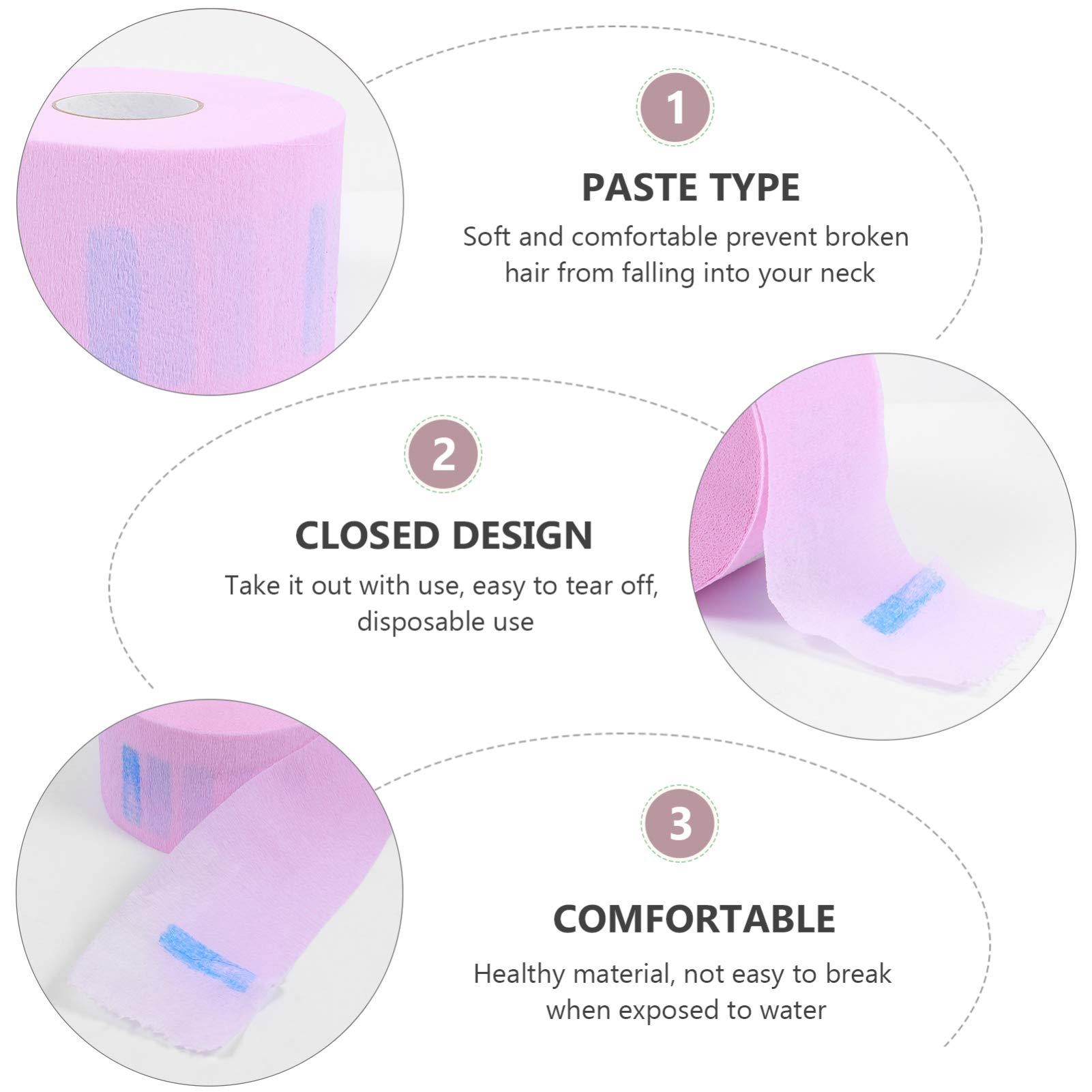 Beaupretty 5 Rolls Haircut Neck Wrap Neck Protection Papers Collar Paper for Hair Cutting Neck Paper Barber Hairdressing Tools Neck Covering Paper Neck Strip Salon Supplies
