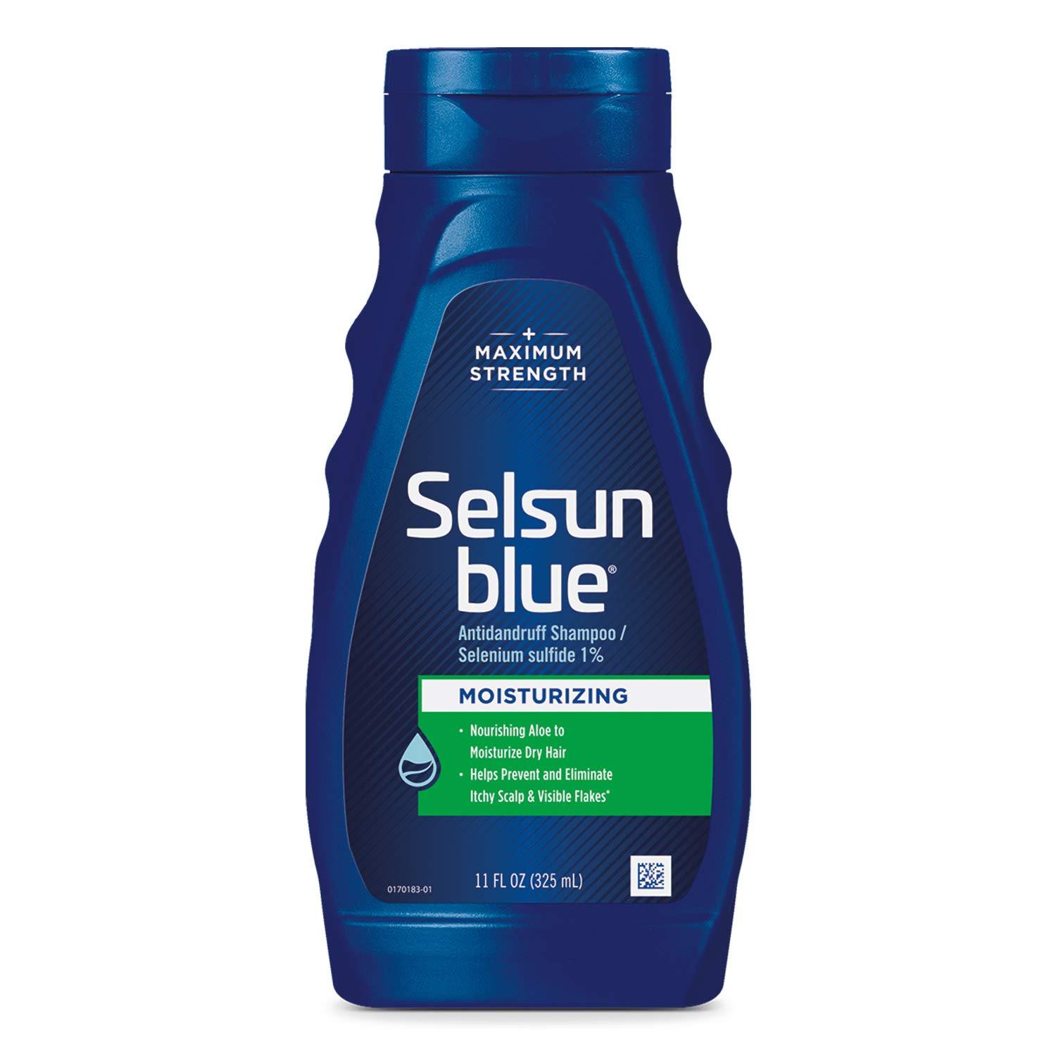 Selsun Blue Selsun Blue Moisturizing Anti-dandruff Shampoo with Aloe 11 oz. & 2-in-1 Anti-dandruff Shampoo & Conditioner Bundle, Both with Selenium Sulfide 1%