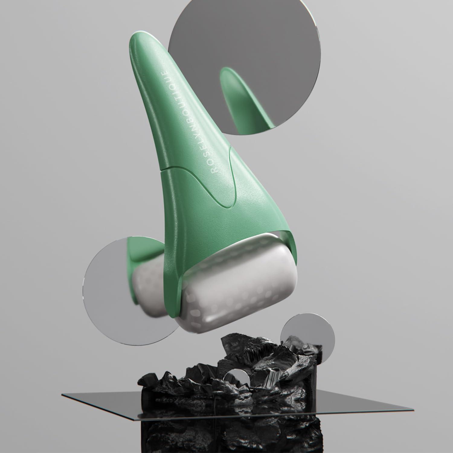 ROSELYNBOUTIQUE ROSELYNBOUTIQUE Ice Roller for Face Wrinkles Fine Lines Puffiness Stick Massager Facial Skin Care Tools Self Care Gifts for Men Women (Green)