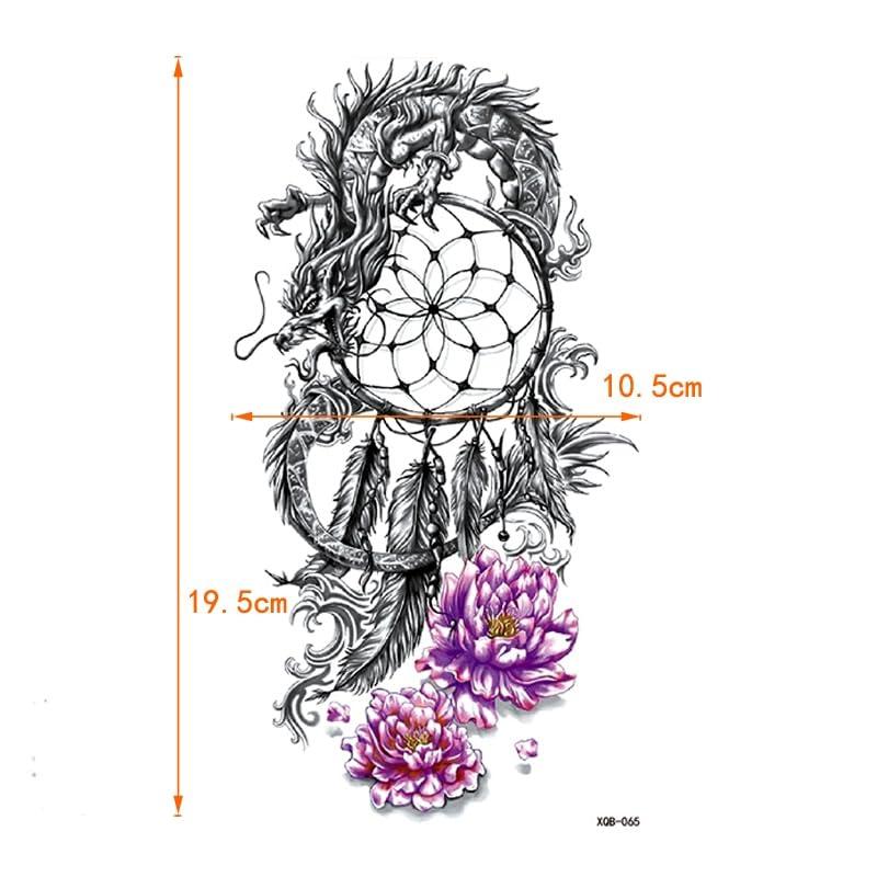 Generic Drogon/Flower Eye/Owl Temporary Tattoo Stickers Tatoo Men Henna Tatoo Body Art Tattoo Waterproof Temporary Tattoos Sleeves