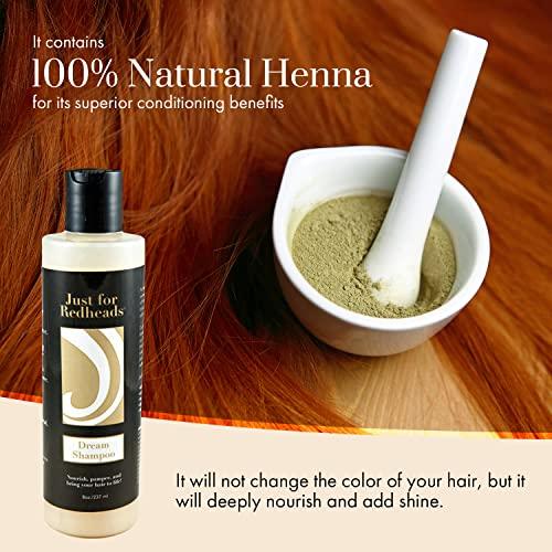 JUST FOR REDHEADS Just for Redheads Dream Shampoo and Leave In Conditioner - Complete Hair Care Products for Red Hair - Volumizing Shampoo and Conditioner Treatment, Natural or Red Dye Hair
