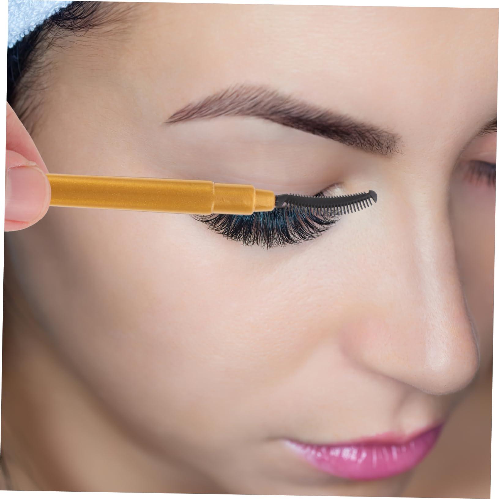 FOMIYES FOMIYES Fashionable Gold 6pcs Mascara Brush Lash Wand Set Soft Silicone Makeup Brushes for Travel