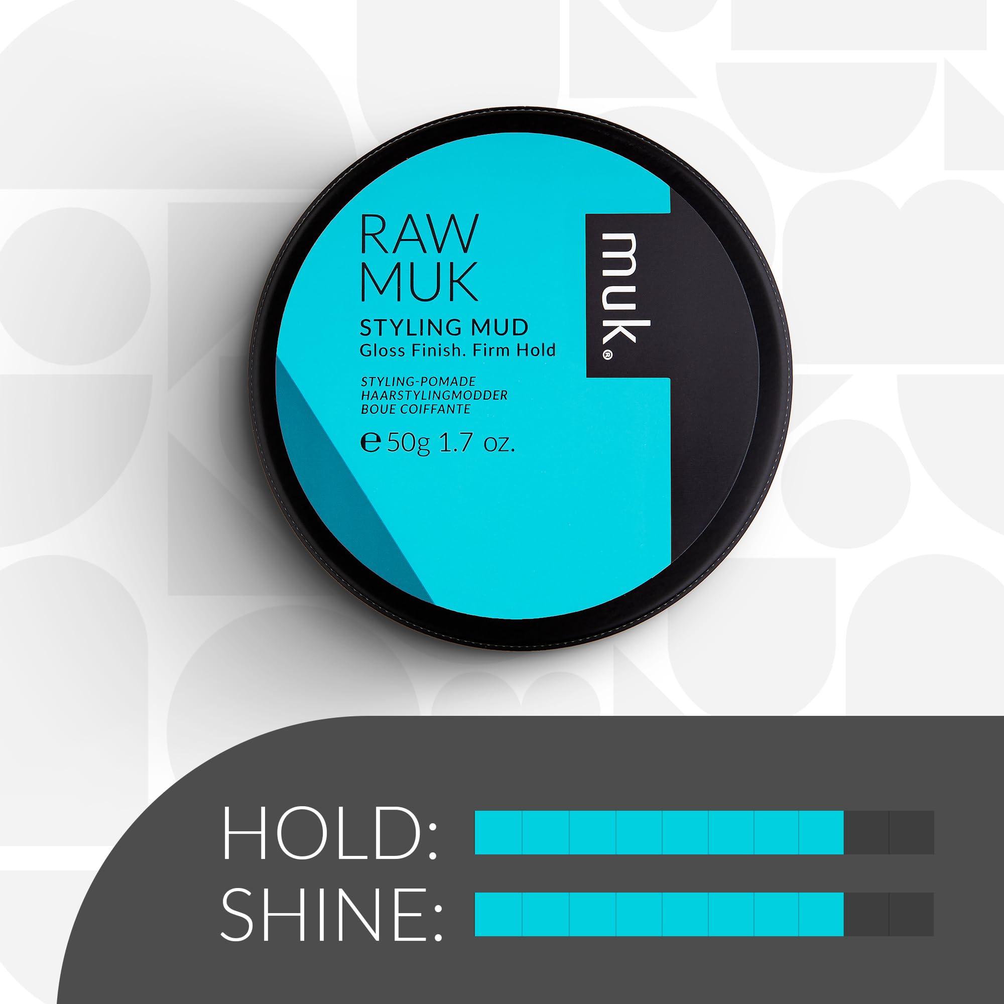 MUK. MUK. Haircare Raw Firm Hold Styling Mud, High Gloss Mud - 1.7oz