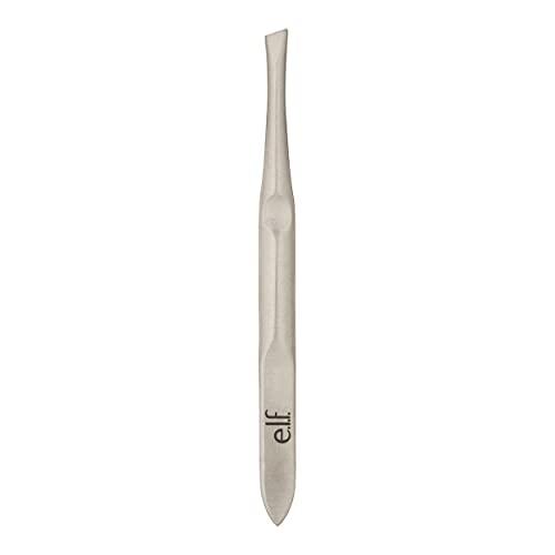 e.l.f. e.l.f., Slant Tweezer, Professional Quality Stainless Steel, Provides a Strong Grip, Removes Hairs Accurately, Shapes, Defines, Easy To Use, Ergonomically-Designed