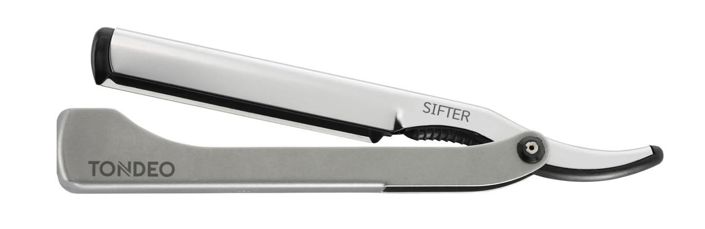 Tondeo Tondeo 1124 Sifter Stainless Steel Razor Set w/ 10 TSS 62mm Razor Blades