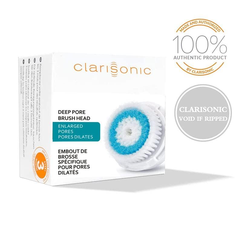 Clarisonic Clarisonic Facial Cleansing Brush Head Replacements,Deep Pore, Compatible with Mia 1, Mia 2,Gentle enough for daily use