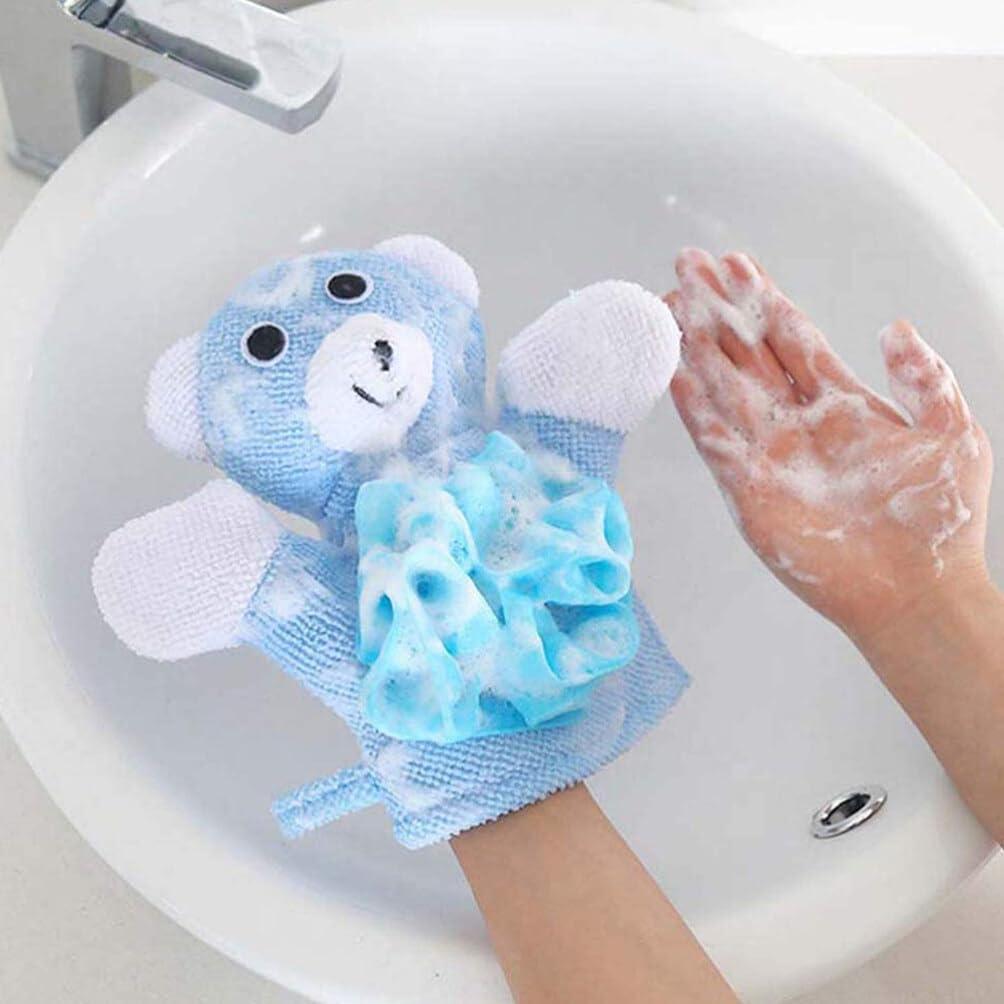 Abaodam Abaodam Kids Bath Glove 4pcs Bath Mitt Washcloths Gloves Cute Animal Toddler Bath Mitt Wash Deep Scrubbing Dead Skin Easy to Lather for Boys Girls Sponge Glove for Kids