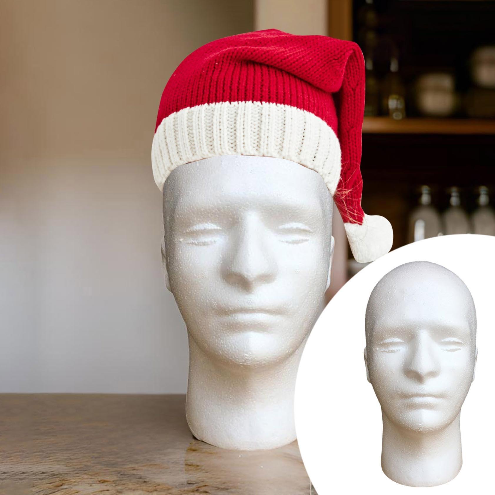 Generic Foam Head Male Styrofoam Head Foam Mannequin Head Stand Wig Mannequin Head for Wigs Wig Head Foam Wig Head Stand Male Mannequin Head Foam Heads for Wigs Display Holder Hats Glasses Display Stand (6PCS)