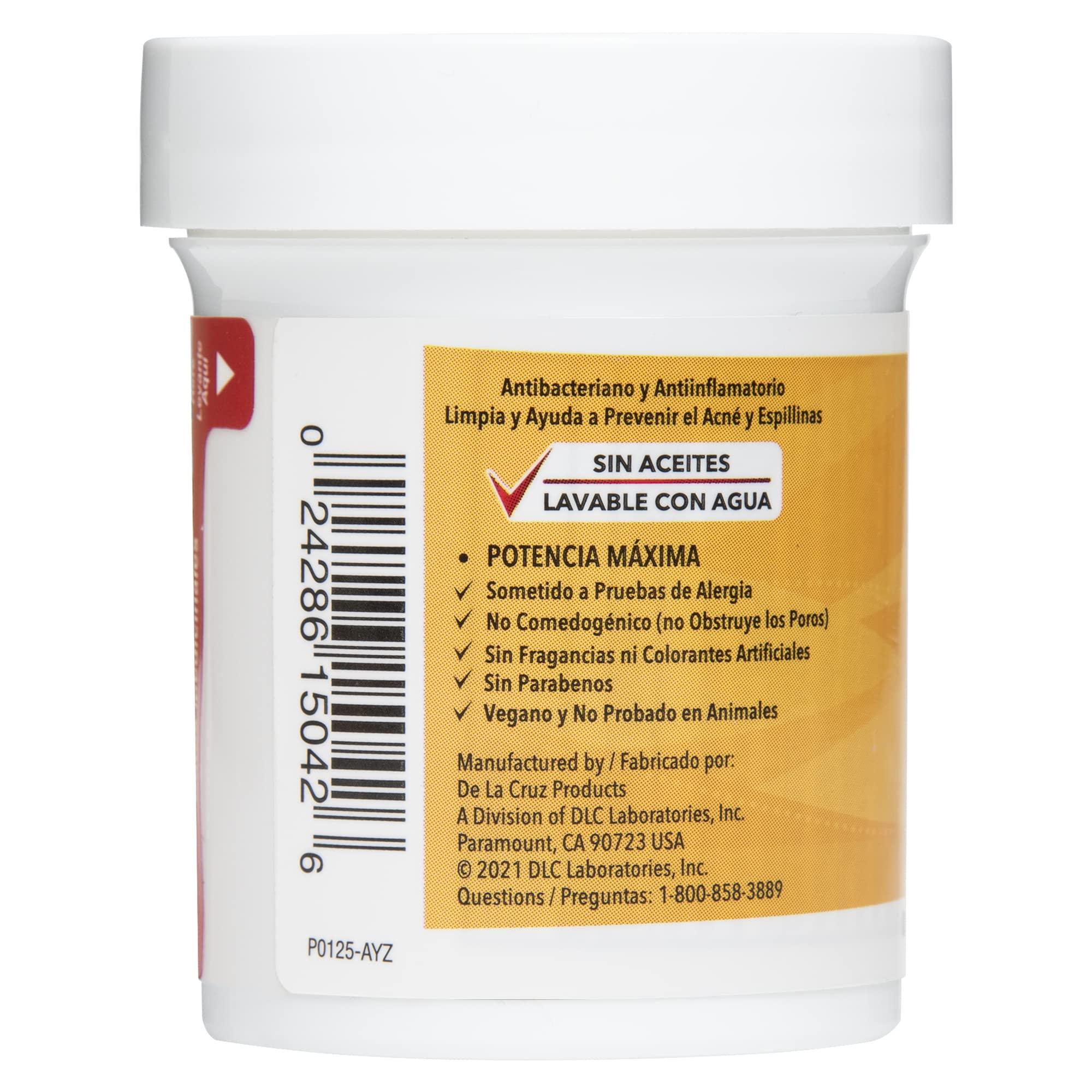 De La Cruz De La Cruz 10% Max Strength Sulfur Ointment Acne Treatment, Allergy-Tested, No Preservatives, Fragrances or Dyes, Made in USA 2.6 OZ Plus 2 Sulfur Soaps