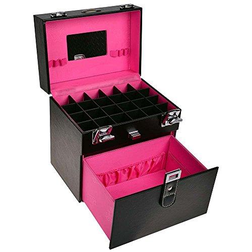 SHANY SHANY Color Matters - Makeup Travel Case Nail Accessories Organizer and Makeup Train Case - Makeup Storage Box - Black