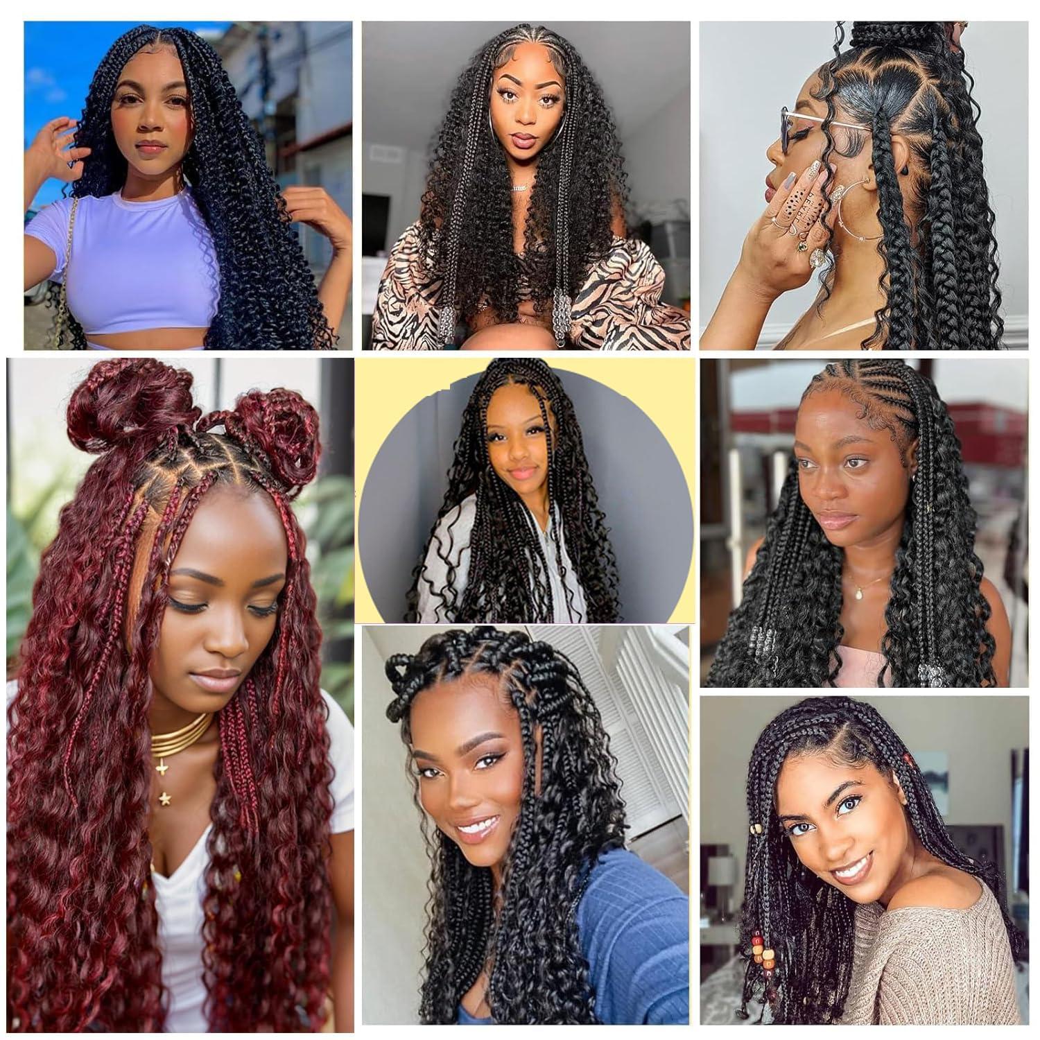 FCUFCU Human Braiding Hair 28 Inch Deep Wave Bulk Human Hair for Braiding No Weft 2 Bundles 100g Curly Human Hair for Boho Braids 100% Unprocessed Brazilian Virgin Hair for Human Hair Extensions