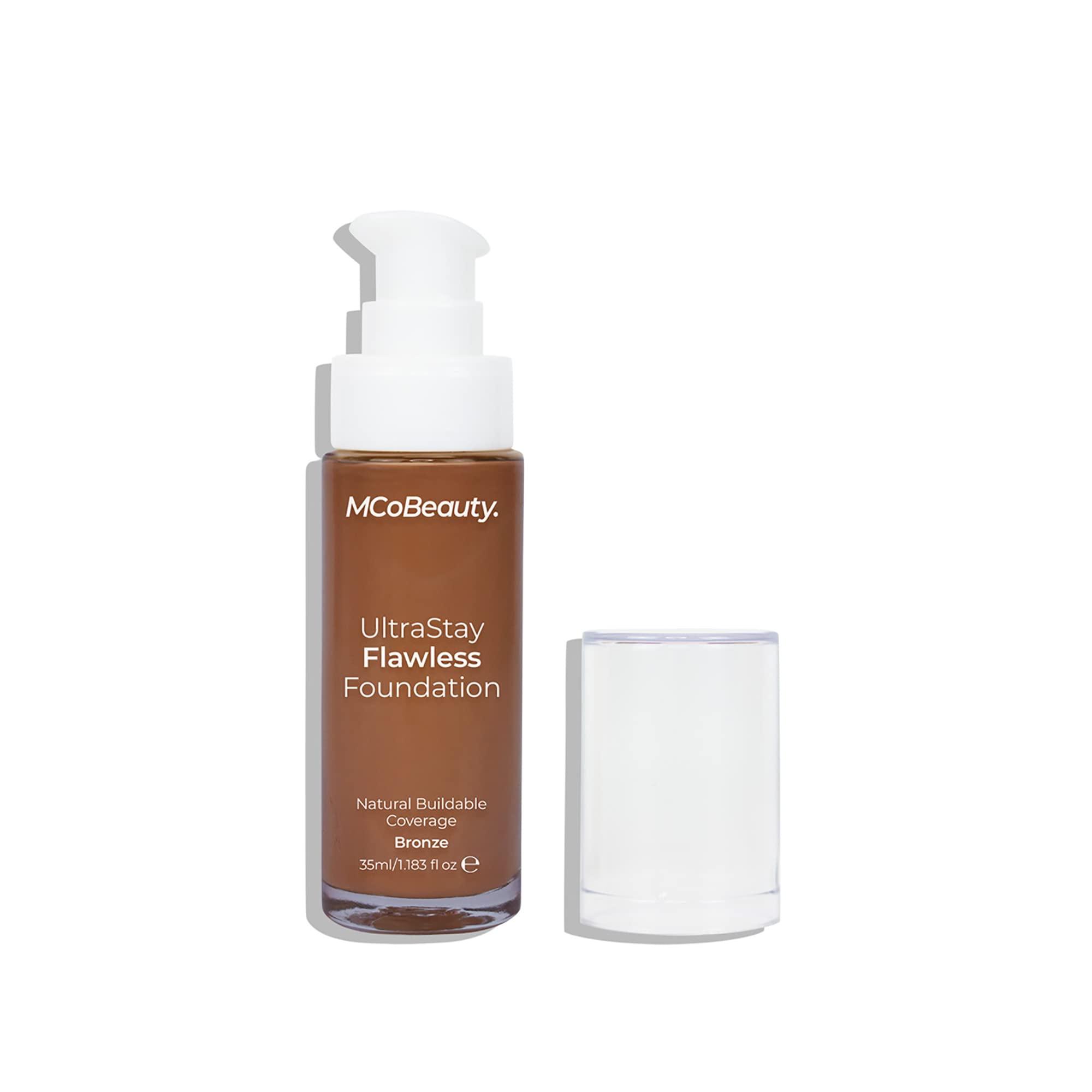 MCoBeauty MCoBeauty Ultrastay Flawless Foundation - Offers Medium To Full Coverage With A Natural Matte Finish - Controls Oil - Rich In Antioxidants To Protect And Nourish The Skin - Bronze - 1.18 Oz
