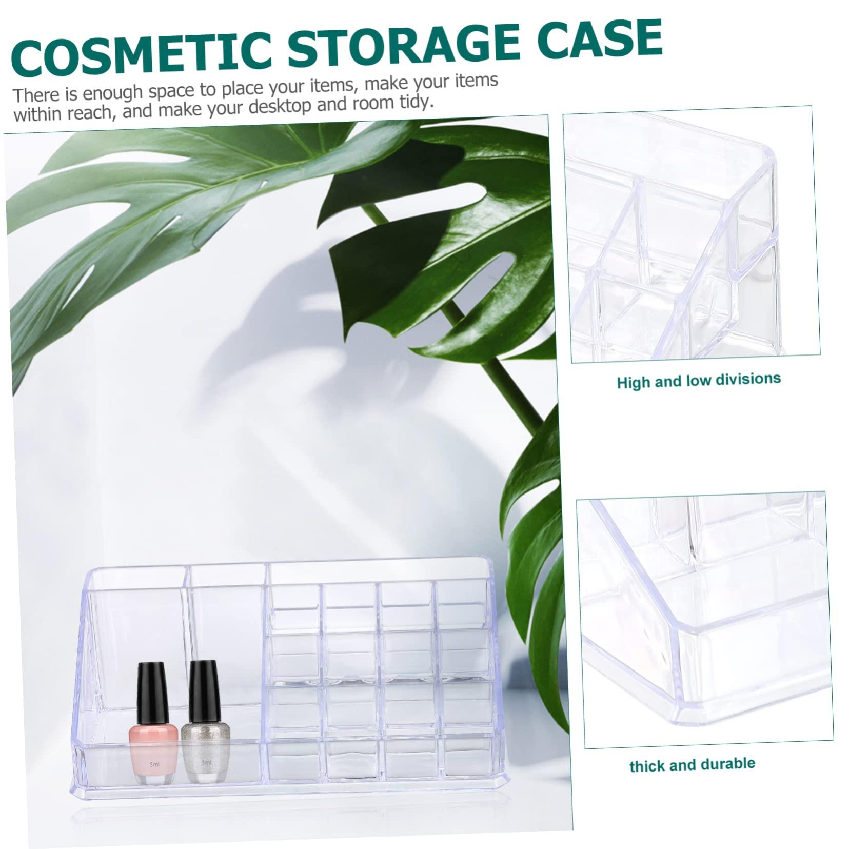 Mipcase Mipcase Box Lipstick Storage Box Makeup Organiser Storage Holder Cleaner Clear Makeup Organisers Compartments Cosmetic Display Cases Bins Makeup Brushes Skincare Lip Tint Palette Plastic