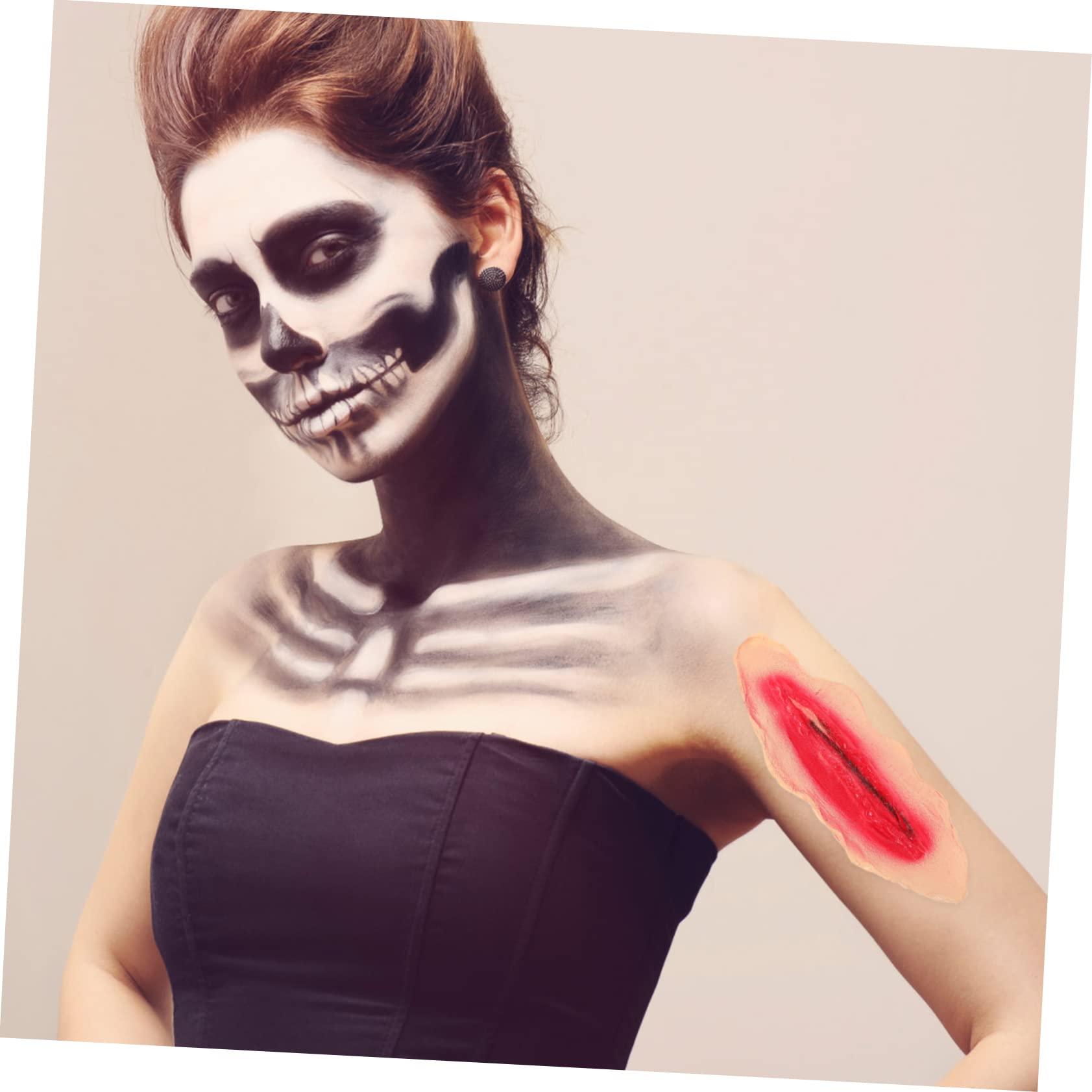 BESTOYARD Makeup Stickers Logo Stickers Scarface Decor Halloween Stickers Latex Fake Wounds Fake Cuts on Arm Body Decorations Sticker Wound Stickers Temporary Stickers Latex Stickers 3d 2pcs