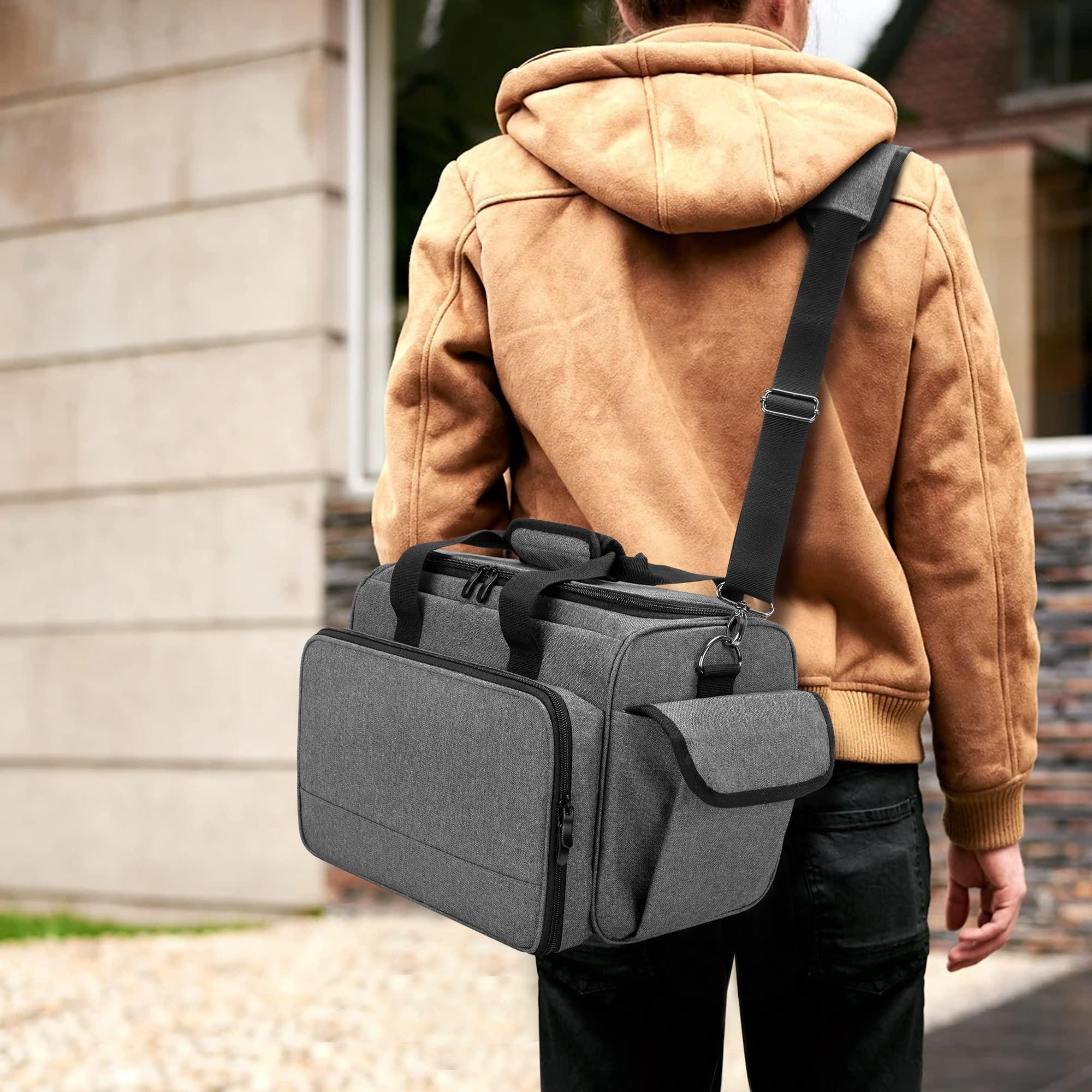 BAFASO BAFASO Barber Case with Adjustable Dividers, Tattoo Case Holds Tattoo Supplies, Travel Barber Case Holds Various Hair Cutting Tools (Bag Only), Gray