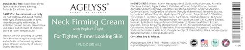 Agelyss Agelyss Neck Firming Cream - With Pepha-Tight and Gatuline Expression - Paraben-Free, Cruelty-Free, Vegan - 1 FL OZ