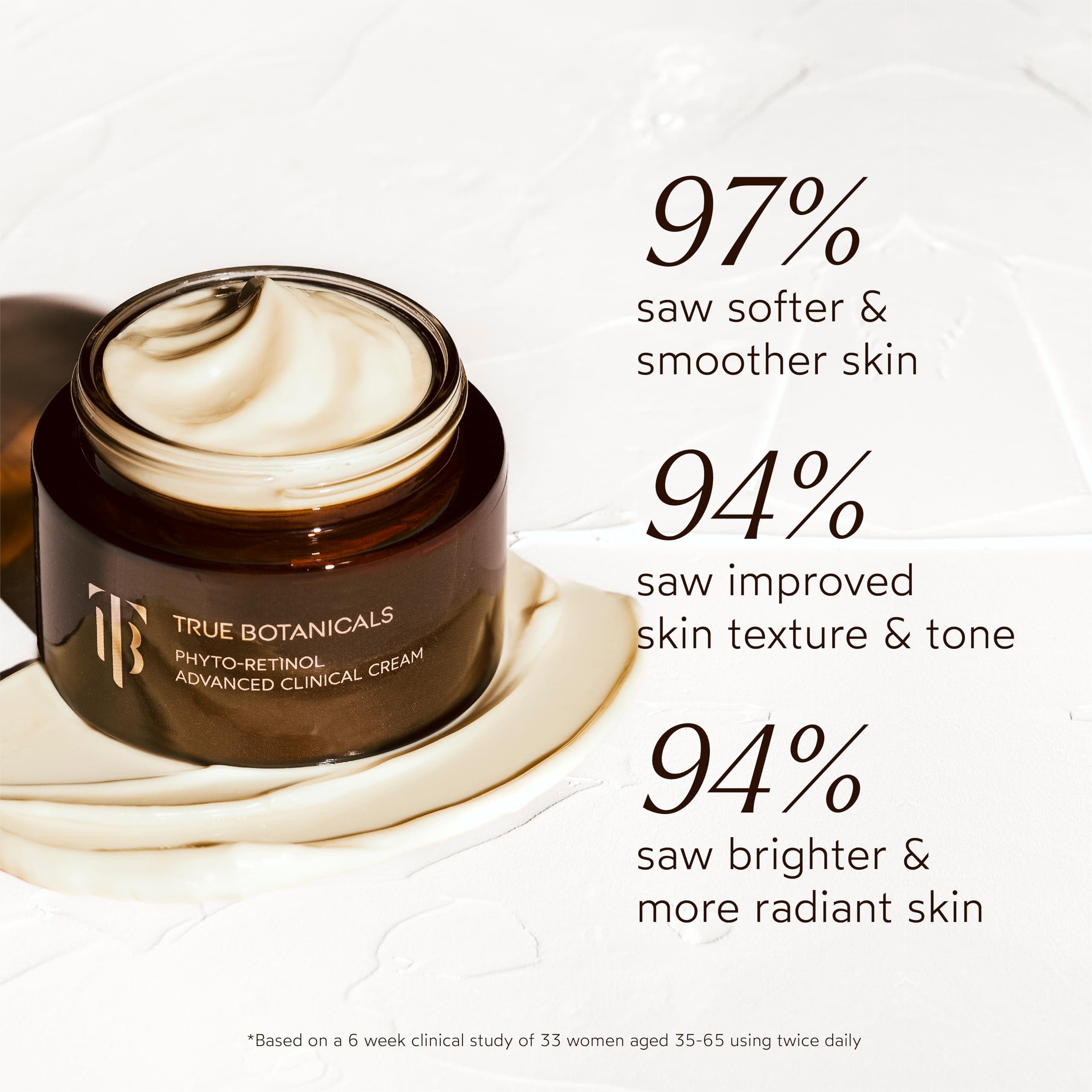 True Botanicals True Botanicals Phyto Retinol Advanced Clinical Cream | Anti-Aging Serum | Retinol Alternative | Targets & Reduces Fine Lines & Wrinkles | Dermatologist Tested, All Natural, Vegan | 1 fl oz | 30 ml