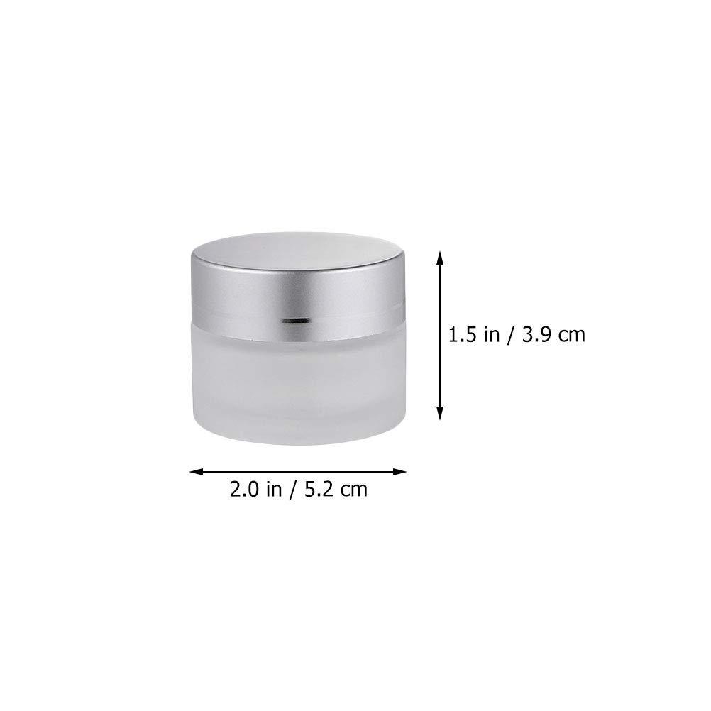 SOLUSTRE 6 Pcs cream bottle empty containers for lotions and creams glass jars with lids refillable glass cosmetic containers Eye Cream Jars empty cosmetic pots lip balm little cream travel