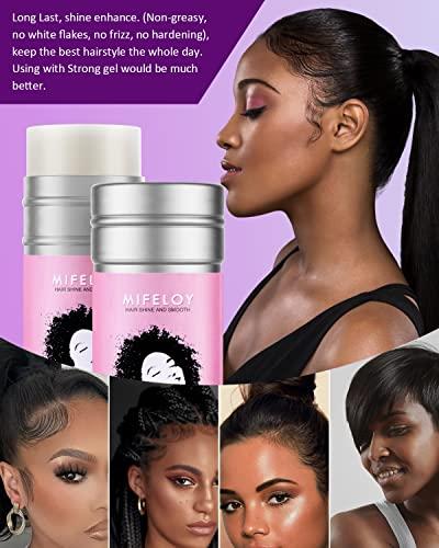 Mifeloy Mifeloy Hair Wax Stick, 2.7 oz - Pomade Tamer Stick for Smoothing Flyaways Edge Control, Long Lasting Styling Cream Gel, Women Slick Back Hair Glue, Bed Head for Wigs